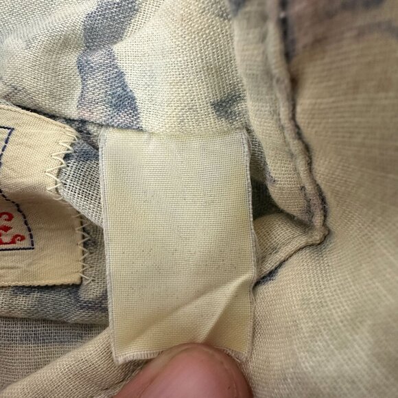 Vintage Blue Buckle Button-Up Mens Shirt With Deer Print Design Size L - Picture 4 of 6